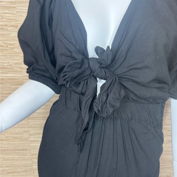 ASOS black tie front jumpsuit - Picture 3 of 6